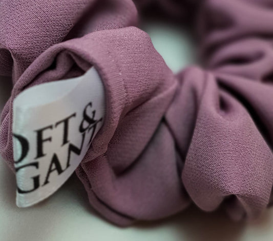 Best HQ crepe Hair scrunchies (Lovely Grape) l by soft&elegant