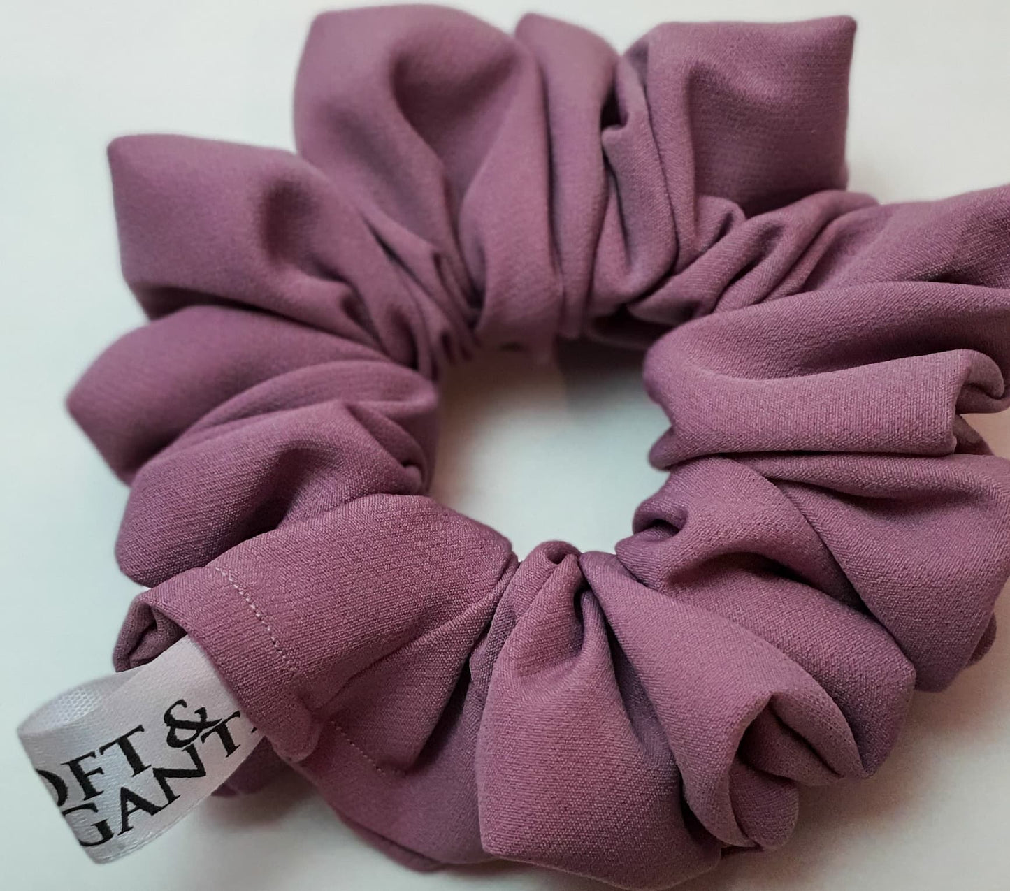 Best HQ crepe Hair scrunchies (Lovely Grape) l by soft&elegant