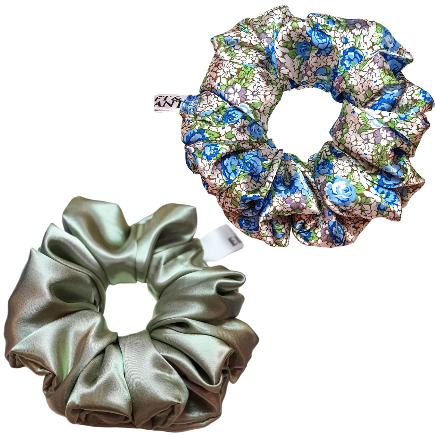 Set of 2 -3xl scrunchies Great for long or thick hair Stylish and eye-catching Gentle on hair, no pulling