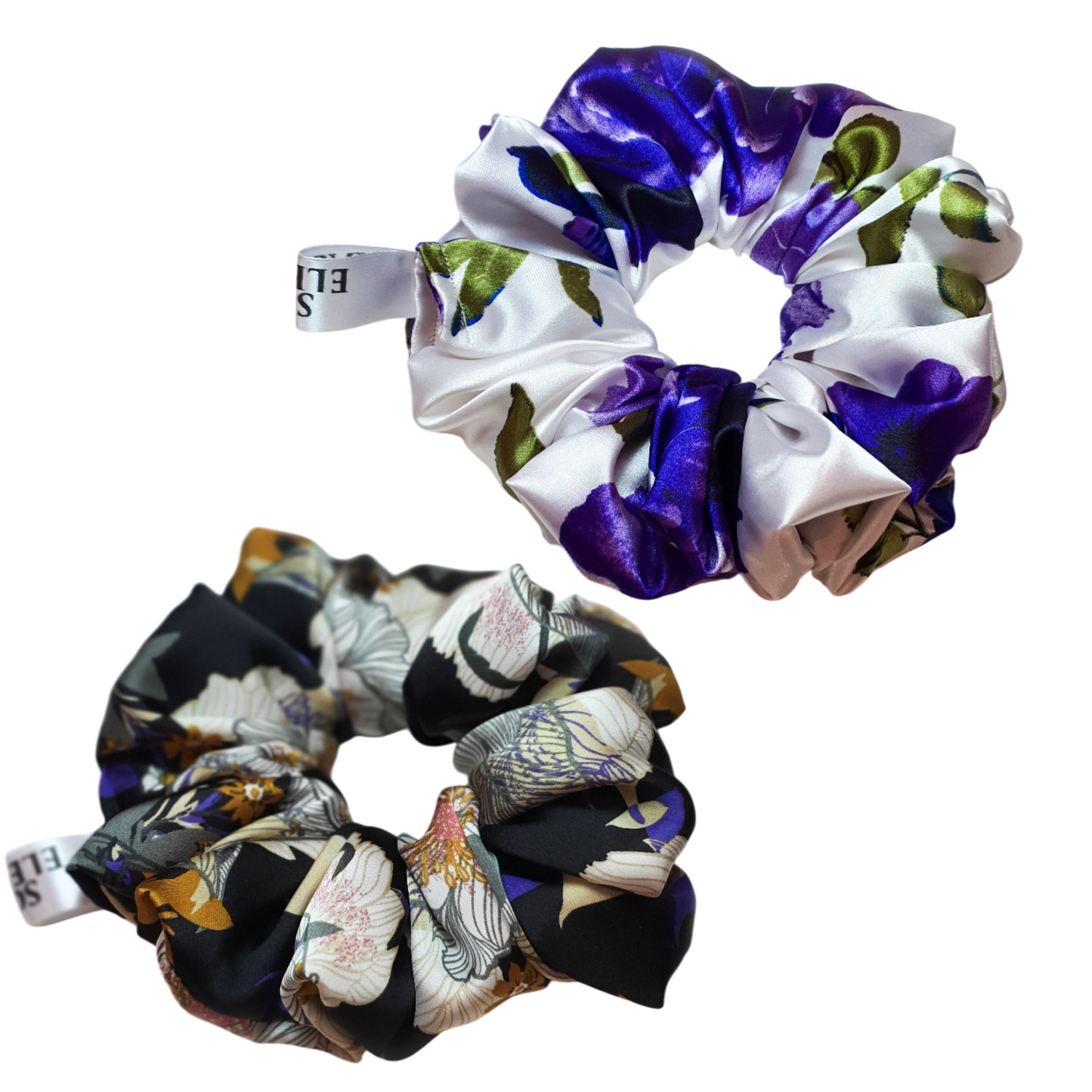 Set of 2 -3xl scrunchies Great for long or thick hair Stylish and eye-catching Gentle on hair, no pulling