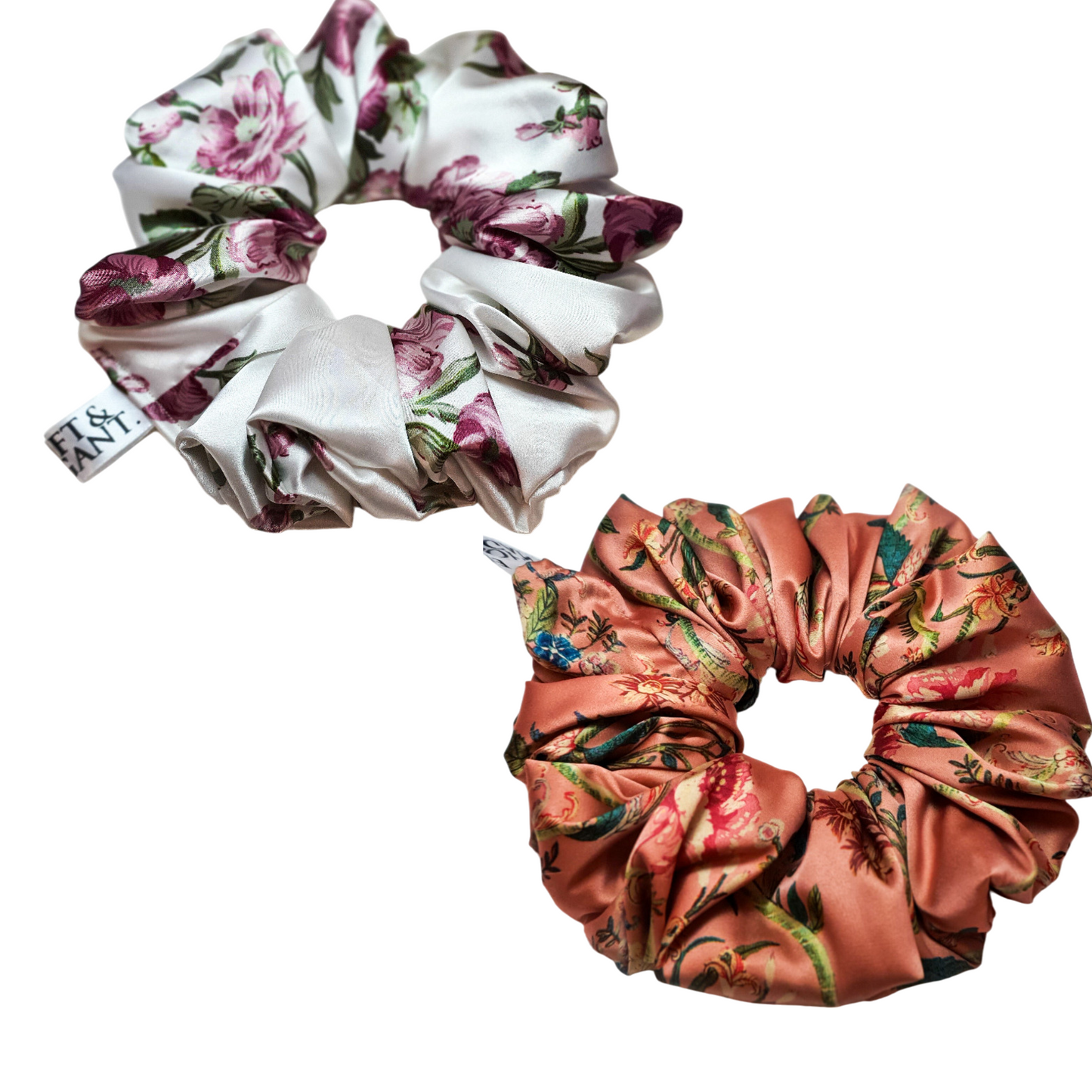 Set of 2 -3xl scrunchies Great for long or thick hair Stylish and eye-catching Gentle on hair, no pulling