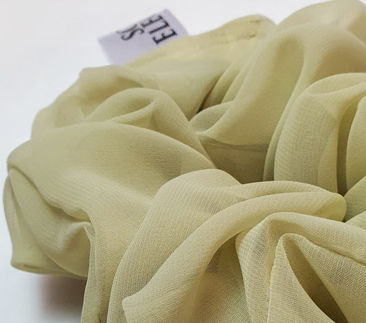 best HQ chiffon scrunchies (Dusty Green) BY soft&elegant hair accessories