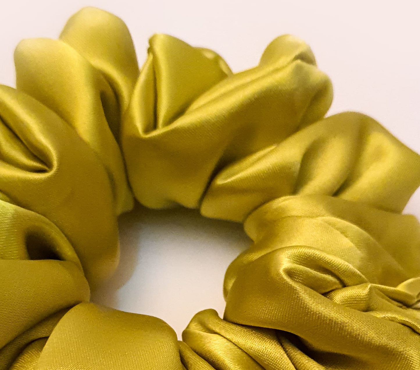 BEST Satin scrunchies (Mustard) by soft&elegant women hair accessories