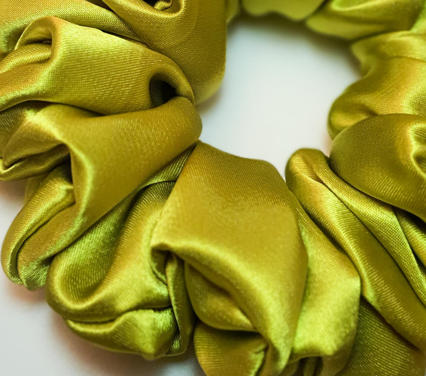 BEST Satin scrunchies (Mustard) by soft&elegant women hair accessories