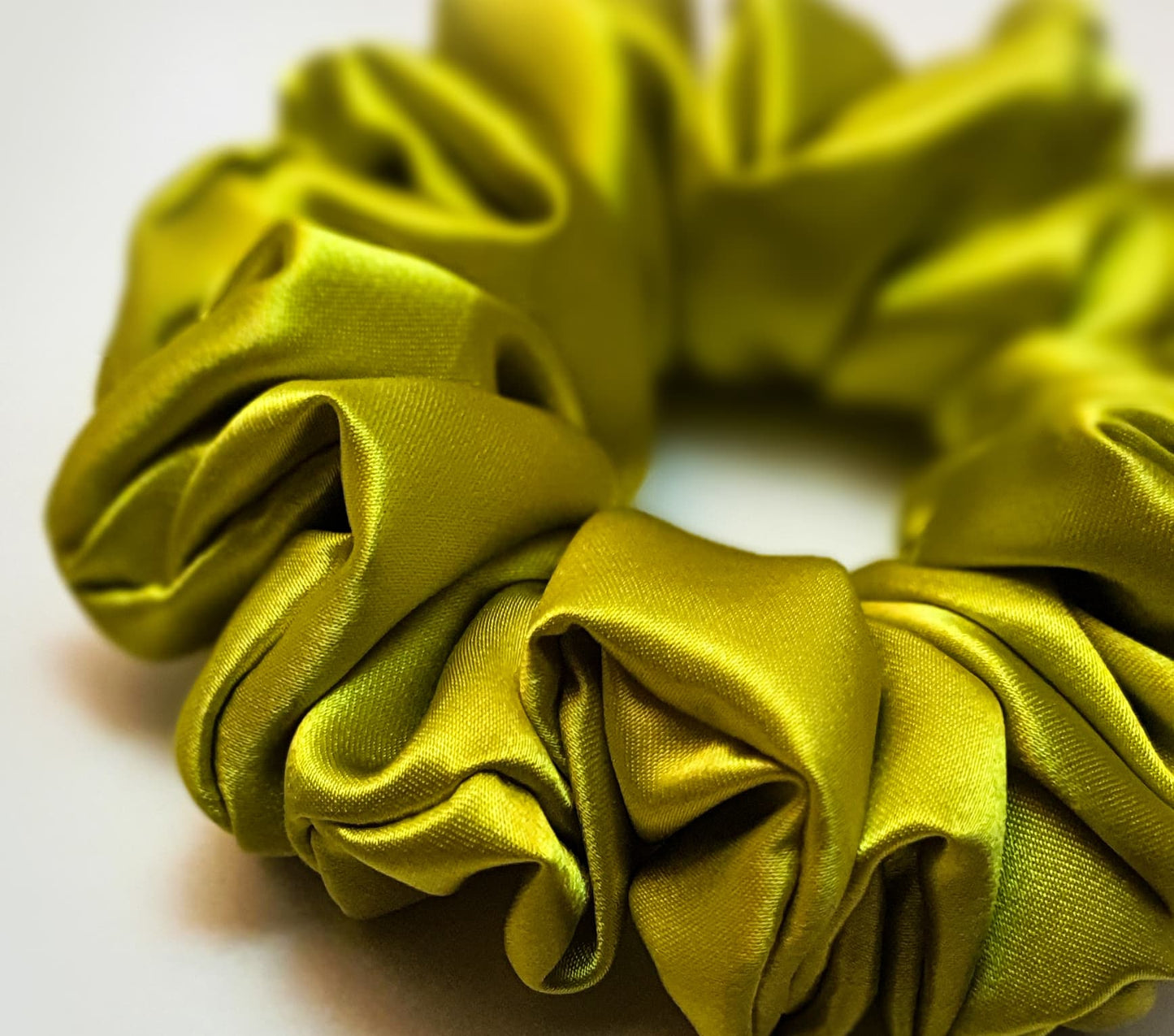 BEST Satin scrunchies (Mustard) by soft&elegant women hair accessories