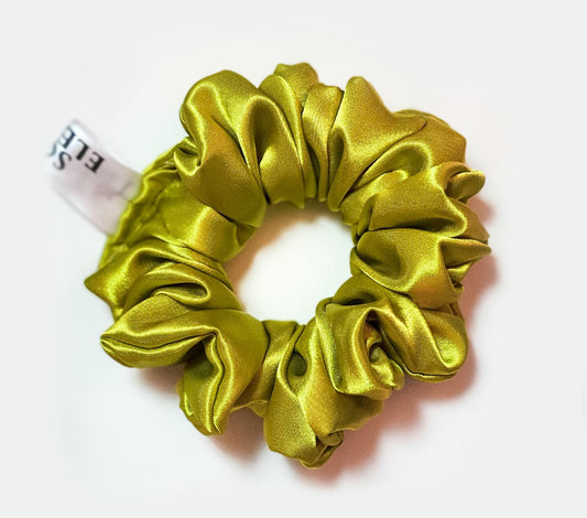 BEST Satin scrunchies (Mustard) by soft&elegant women hair accessories