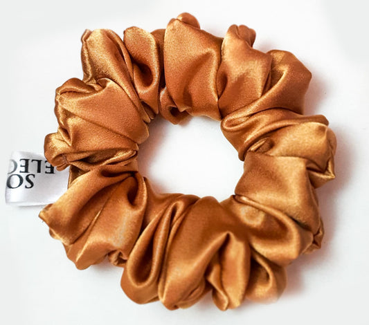 Satin scrunchy Gold Finder - soft&elegant women hair accessories