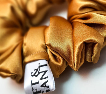 Satin scrunchy Gold Finder - soft&elegant women hair accessories