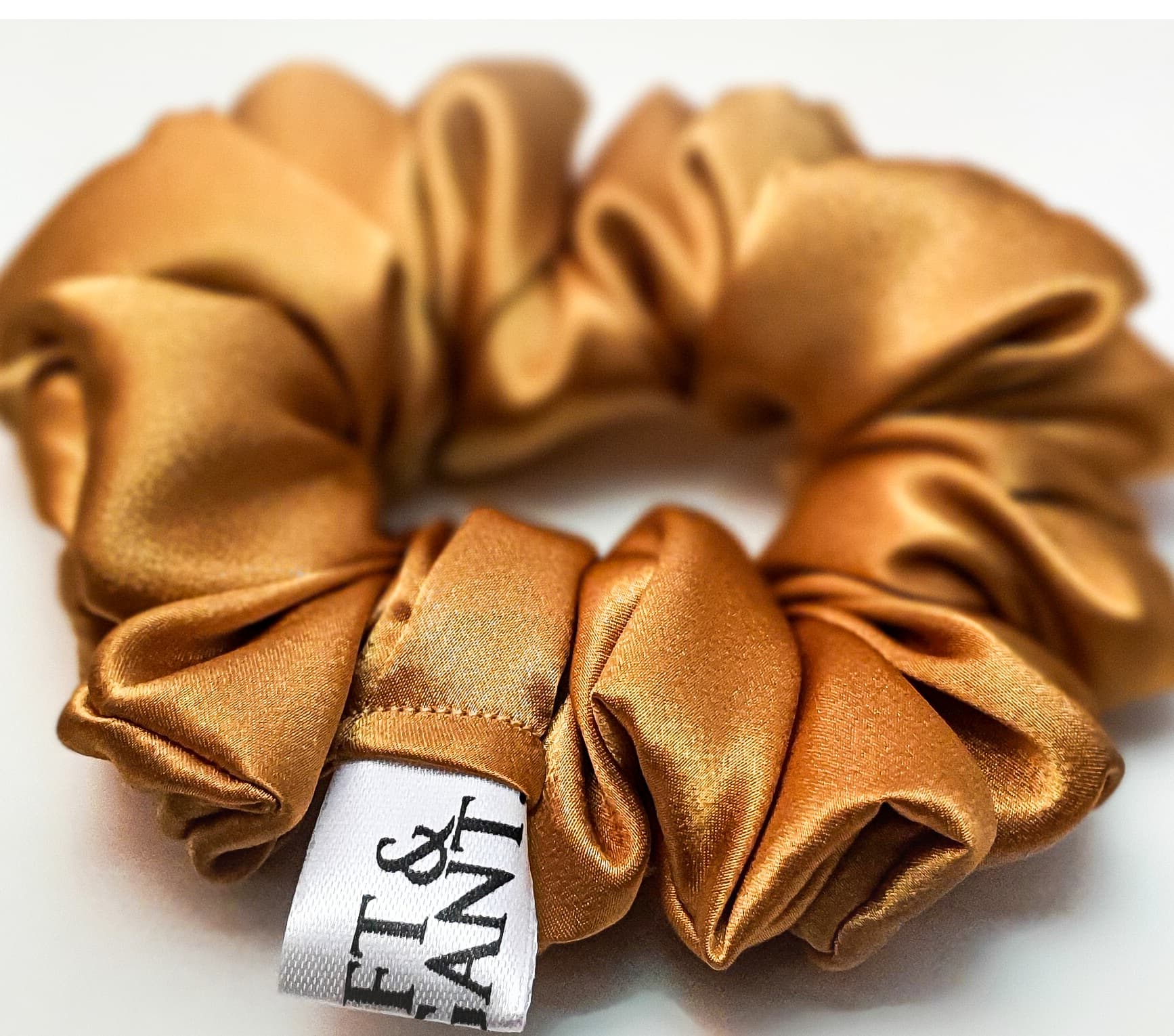 Satin scrunchy Gold Finder - soft&elegant women hair accessories