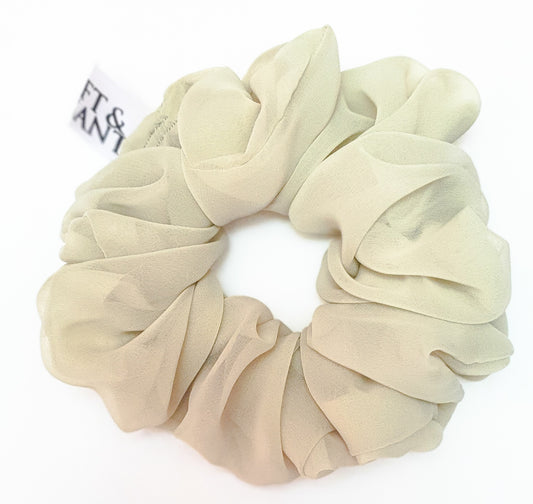 best HQ chiffon scrunchies (Dusty Green) BY soft&elegant hair accessories